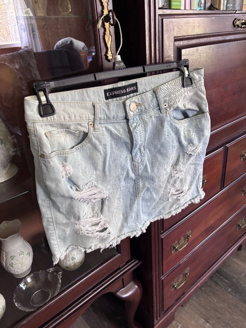 Jean mini skirt